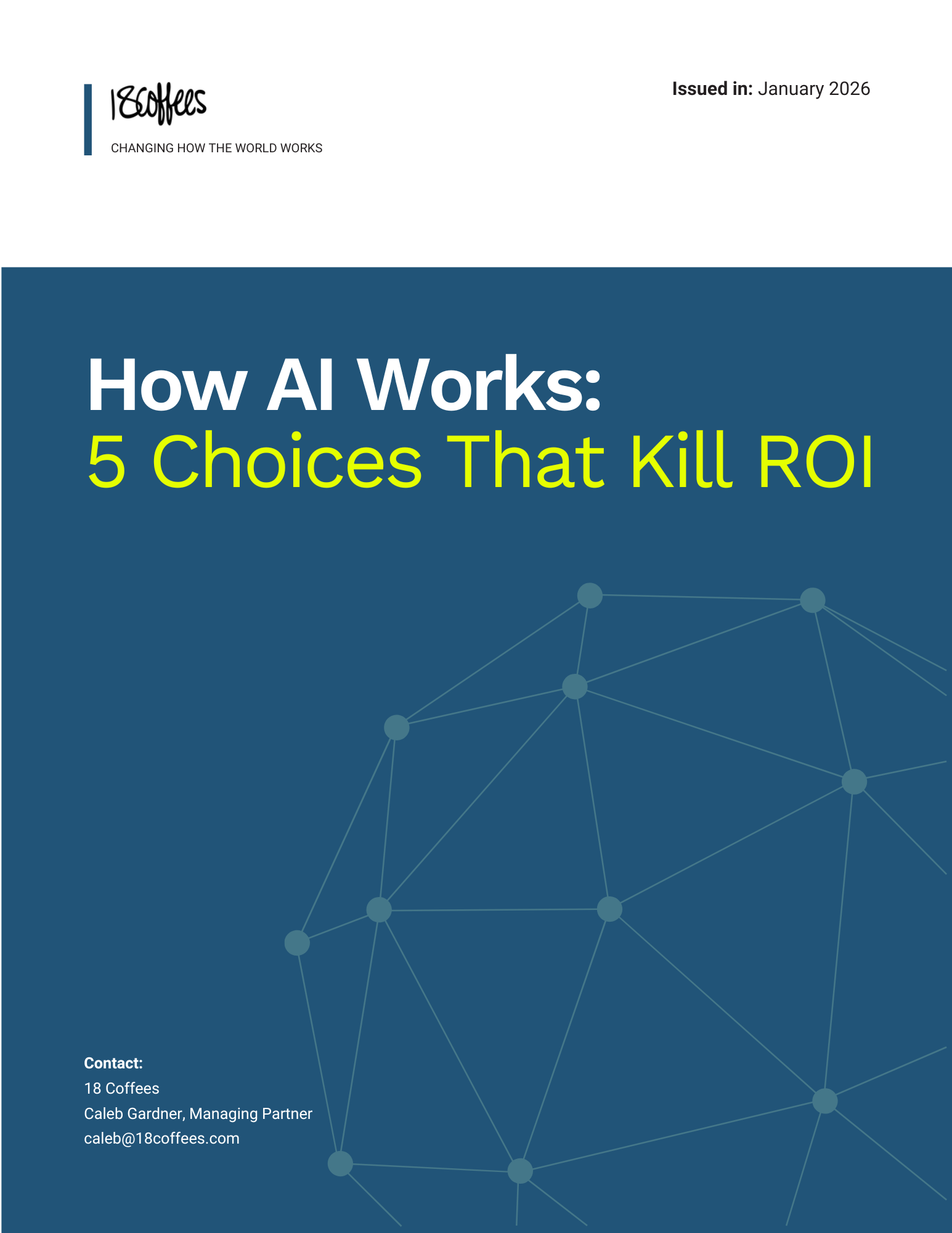 How AI Works: 5 Choices That Kill ROI white paper cover